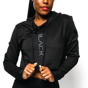 Women's Puff Print Logo Crop Hoodie